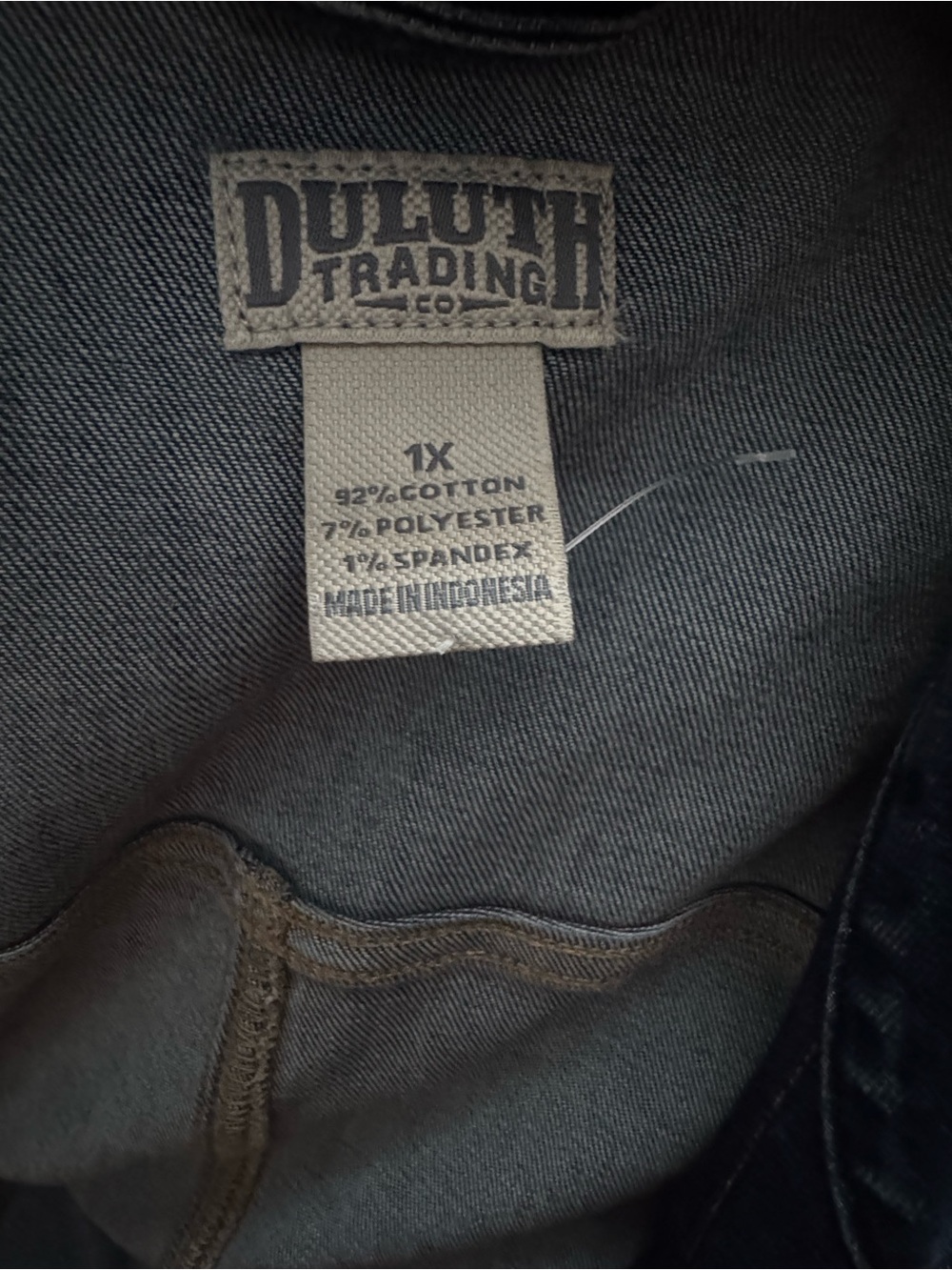 Duluth Trading Company Women's Daily Denim Trench - size 1X - Picture 5 of 5